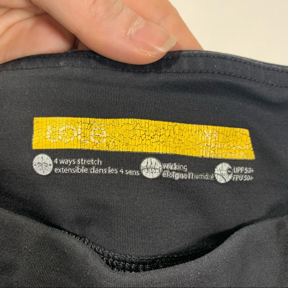 XS Lolë black crop leggings with mesh detailing - Picture 12 of 16